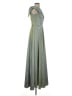 Xscape 100% Polyester Metallic Green Cocktail Dress Size 4 - photo 4
