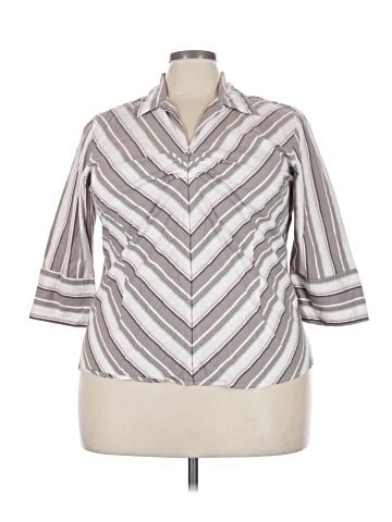 Cato 3/4 Sleeve Button-Down Shirt (view 1)