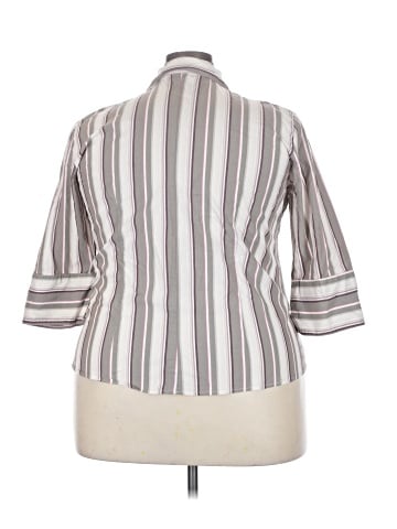 Cato 3/4 Sleeve Button-Down Shirt (view 2)