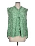 Doe & Rae 100% Polyester Polka Dots Green Sleeveless Blouse Size L - photo 1