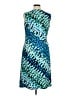 Travelsmith Print Blue Cocktail Dress Size XL - photo 2
