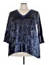 Absolutely Famous Blue 3/4 Sleeve Blouse Size 3X - photo 1