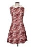 Sandro Floral Pink Burgundy Casual Dress Size Lg (3) - photo 1