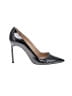 Manolo Blahnik Black Silver Heels Size EU 37 1/2 - photo 1
