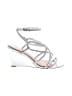 Badgley Mischka Silver Wedges Size 6 1/2 - photo 1