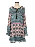 Speechless 100% Polyester Print Teal Casual Dress Size S - photo 1