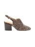 Chocolat Blu 100% Leather Animal Print Brown Heels Size EU 39 - photo 1