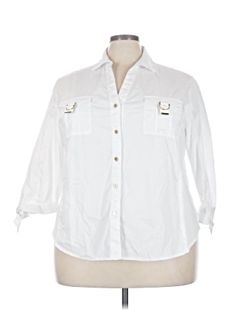 Anne Klein 3/4 Sleeve Button-Down Shirt (view 1)