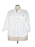 Anne Klein White 3/4 Sleeve Button-Down Shirt Size 3X - photo 1