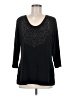 Susan Graver Black 3/4 Sleeve Top Size M - photo 1