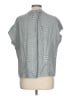 Lewit 100% Viscose Houndstooth Gray Short Sleeve Blouse Size L - photo 2