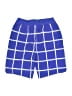 Hanna Andersson Checkered-gingham Blue Board Shorts Size 6 - 7 - photo 2