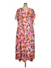 MSK 100% Polyester Tropical Orange Casual Dress Size 3X - photo 1