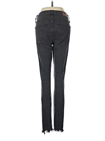Madewell Tall 9" Mid-Rise Skinny Jeans in Berkeley Black: Button-Through Edition (view 2)