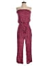 The Impeccable Pig 100% Rayon Hearts Red Purple Jumpsuit Size S - photo 1