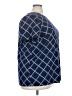 Jessica London 100% Polyester Argyle Blue Short Sleeve Top Size 22 - photo 4