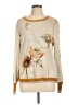 Blank London 100% Viscose Floral Ivory Pullover Sweater Size L - photo 1