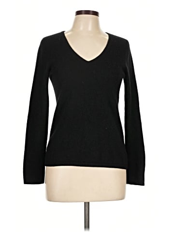 Black Saks Fifth Avenue Cashmere Pullover Sweater (view 1)