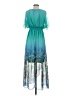 One World 100% Polyester Tropical Teal Casual Dress Size S - photo 2