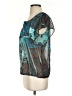 One World 100% Polyester Teal Short Sleeve Blouse Size S - photo 5
