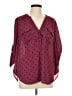 Torrid Polka Dots Burgundy 3/4 Sleeve Blouse Size Lg Plus (0) - photo 1