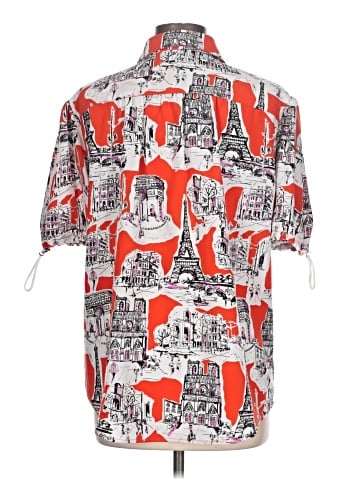 Karl Lagerfeld Paris Short Sleeve Blouse (view 2)