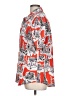Karl Lagerfeld Paris 100% Polyester Print Red Short Sleeve Blouse Size L - photo 5