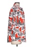 Karl Lagerfeld Paris 100% Polyester Print Red Short Sleeve Blouse Size L - photo 4