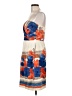 Outback Red 100% Polyester Print Orange Cocktail Dress Size 10 - photo 5