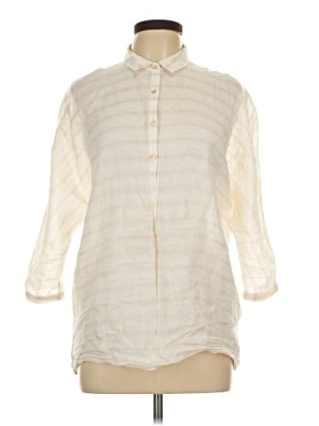 Massimo Dutti 3/4 Sleeve Button-Down Shirt (view 1)