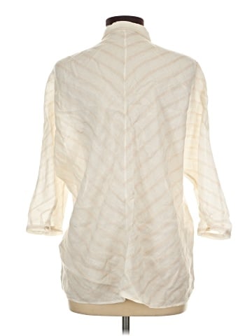 Massimo Dutti 3/4 Sleeve Button-Down Shirt (view 2)