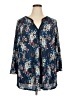 Avenue 100% Polyester Blue 3/4 Sleeve Blouse Size 22 Plus - photo 1
