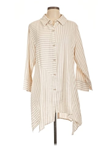 Soft Surroundings 3/4 Sleeve Button-Down Shirt (view 1)