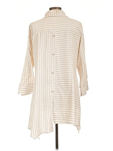 Soft Surroundings 3/4 Sleeve Button-Down Shirt (view 2)