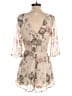 Dainty Hooligan 100% Polyester Ivory Gray Romper Size S - photo 2