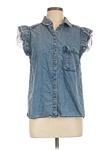 Pilcro Sleeveless Button-Down Shirt (view 1)