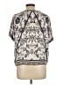 Hale Bob Paisley Silver Ivory Short Sleeve Blouse Size L - photo 2