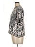 Hale Bob Paisley Silver Ivory Short Sleeve Blouse Size L - photo 5