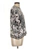 Hale Bob Paisley Silver Ivory Short Sleeve Blouse Size L - photo 4