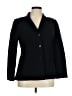 Liz Claiborne 100% Polyester Black Blazer Size 14 Petite - photo 1