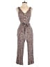 Mimi Chica 100% Rayon Floral Brown Jumpsuit Size M - photo 1