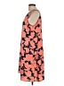 Halogen 100% Polyester Print Orange Casual Dress Size L - photo 5