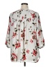 Rose + Olive Floral Gray 3/4 Sleeve Blouse Size 1X - photo 2