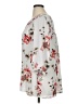 Rose + Olive Floral Gray 3/4 Sleeve Blouse Size 1X - photo 5