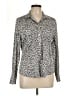 UNTUCKit Animal Print Ivory Long Sleeve Blouse Size 12 - photo 1