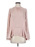 Mossimo 100% Polyester Pink Long Sleeve Blouse Size S - photo 1