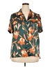 DR2 100% Polyester Tropical Teal Short Sleeve Blouse Size XXL - photo 1