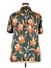 DR2 100% Polyester Tropical Teal Short Sleeve Blouse Size XXL - photo 2