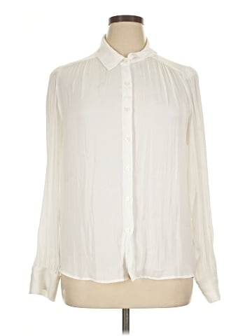 Aqua Long Sleeve Blouse (view 1)