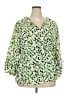 Cato 100% Polyester Green 3/4 Sleeve Blouse Size 26-28W - photo 1